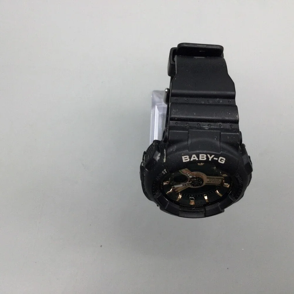 Casio Baby-G Watch Men BA-110XRG 43mm Black Rose Gold Tone New Battery
